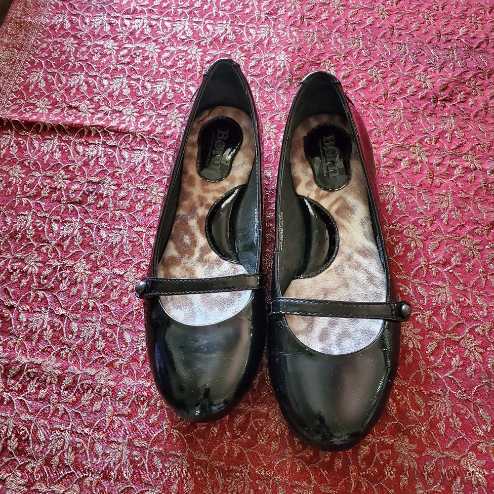 Born Patent Leather Mary Jane Flats black 6.5